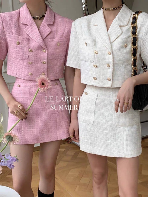 HELLO Tweed Two Piece Coordinated Set